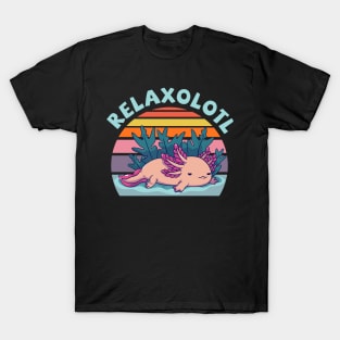 Relaxolotl Kawaii Axolotl Cute Lazy Animal Pet Axolotl Lover T-Shirt